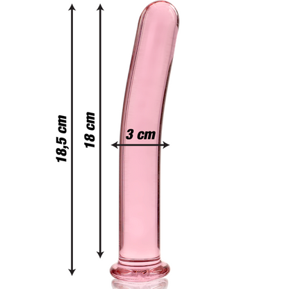 NEBULA SERIES BY IBIZA - MODEL 17 DILDO BOROSILICATE GLASS CLEAR 18.5 CM -O- 3 CM - ToysByMonk