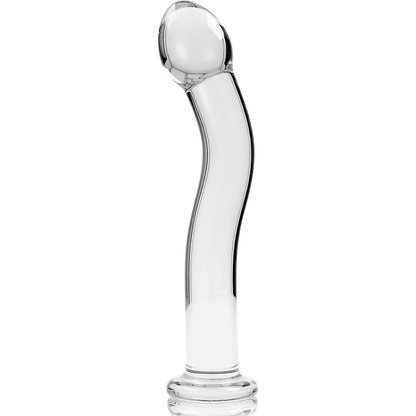 NEBULA SERIES BY IBIZA - MODEL 18 DILDO BOROSILICATE GLASS CLEAR 18.5 CM -O- 3.5 CM - ToysByMonk