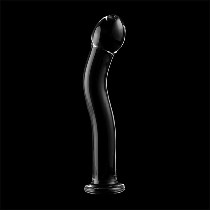 NEBULA SERIES BY IBIZA - MODEL 18 DILDO BOROSILICATE GLASS CLEAR 18.5 CM -O- 3.5 CM - ToysByMonk