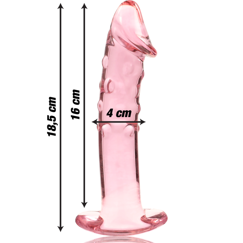 NEBULA SERIES BY IBIZA - MODEL 19 DILDO BOROSILICATE GLASS CLEAR 18.5 CM -O- 4 CM - ToysByMonk