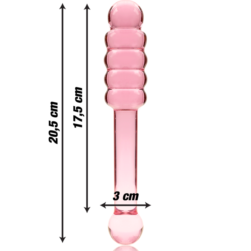 NEBULA SERIES BY IBIZA - MODEL 20 DILDO BOROSILICATE GLASS CLEAR 20.5 CM -O- 3 CM - ToysByMonk