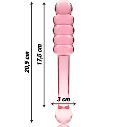 NEBULA SERIES BY IBIZA - MODEL 20 DILDO BOROSILICATE GLASS CLEAR 20.5 CM -O- 3 CM - ToysByMonk