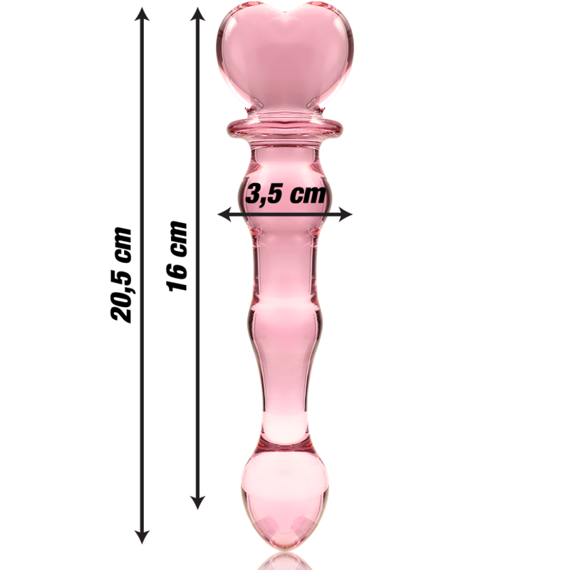 NEBULA SERIES BY IBIZA - MODEL 21 DILDO BOROSILICATE GLASS CLEAR 20.5 CM -O- 3.5 CM - ToysByMonk