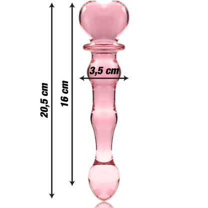 NEBULA SERIES BY IBIZA - MODEL 21 DILDO BOROSILICATE GLASS CLEAR 20.5 CM -O- 3.5 CM - ToysByMonk