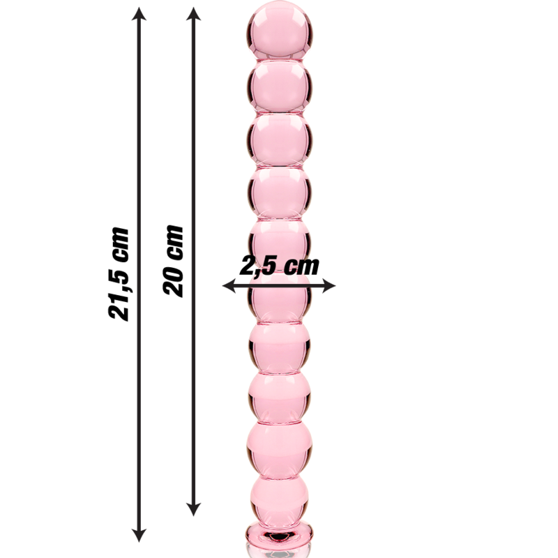 NEBULA SERIES BY IBIZA - MODEL 22 DILDO BOROSILICATE GLASS CLEAR 21.5 CM -O- 2.5 CM - ToysByMonk