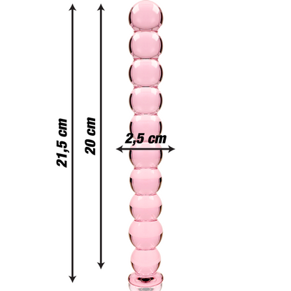 NEBULA SERIES BY IBIZA - MODEL 22 DILDO BOROSILICATE GLASS CLEAR 21.5 CM -O- 2.5 CM - ToysByMonk