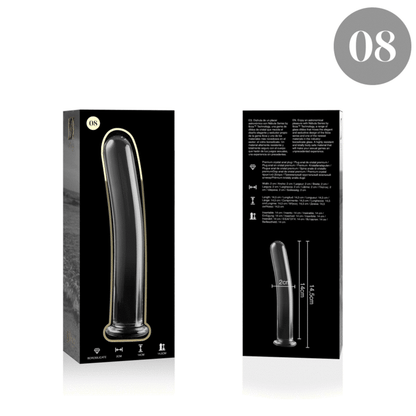 NEBULA SERIES BY IBIZA - MODEL 8 DILDO BOROSILICATE GLASS CLEAR 14.5 CM -O- 2 CM - ToysByMonk