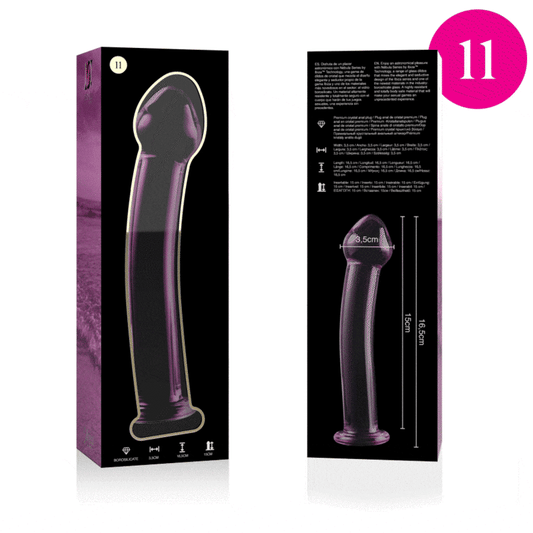 NEBULA SERIES BY IBIZA - MODEL 11 DILDO BOROSILICATE GLASS CLEAR 16 CM -O- 3 CM - ToysByMonk
