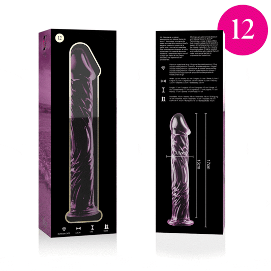 NEBULA SERIES BY IBIZA - MODEL 12 DILDO BOROSILICATE GLASS CLEAR 17 CM -O- 3.5 CM - ToysByMonk