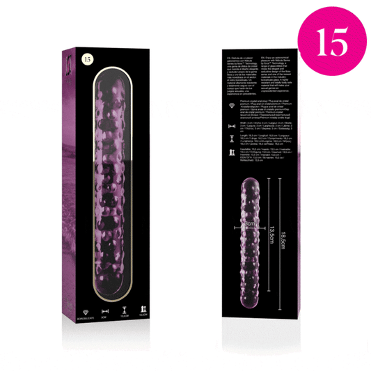 NEBULA SERIES BY IBIZA - MODEL 15 DILDO BOROSILICATE GLASS CLEAR 18.5 CM -O- 3 CM - ToysByMonk