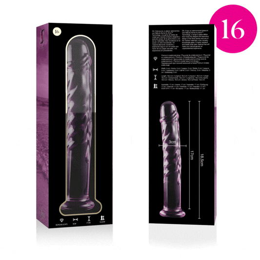 NEBULA SERIES BY IBIZA - MODEL 16 DILDO BOROSILICATE GLASS CLEAR 18.5 CM -O- 3 CM - ToysByMonk