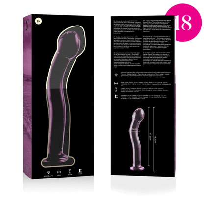 NEBULA SERIES BY IBIZA - MODEL 18 DILDO BOROSILICATE GLASS CLEAR 18.5 CM -O- 3.5 CM - ToysByMonk
