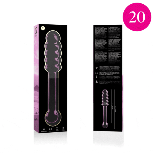 NEBULA SERIES BY IBIZA - MODEL 20 DILDO BOROSILICATE GLASS CLEAR 20.5 CM -O- 3 CM - ToysByMonk