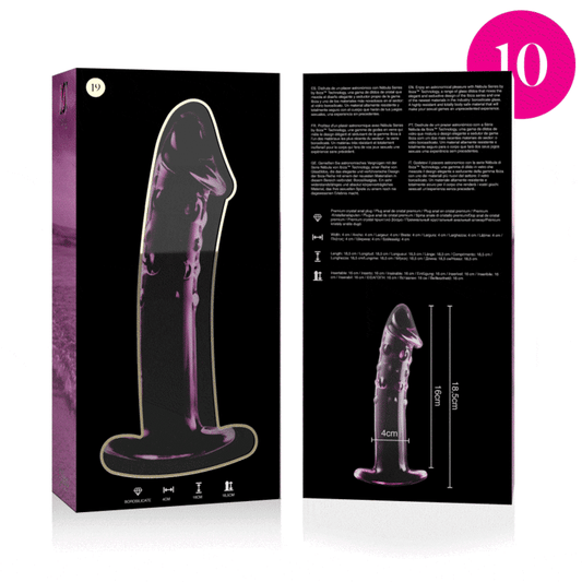 NEBULA SERIES BY IBIZA - MODEL 19 DILDO BOROSILICATE GLASS CLEAR 18.5 CM -O- 4 CM - ToysByMonk