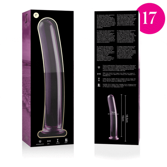 NEBULA SERIES BY IBIZA - MODEL 17 DILDO BOROSILICATE GLASS CLEAR 18.5 CM -O- 3 CM - ToysByMonk