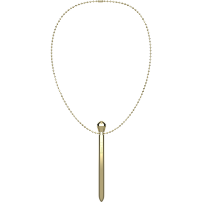 IBIZA - CLIT POCKET STIMULATOR NECKLACE USB CHARGER 12 VIBRATION MODES GOLDEN 12,2 X 1,5 - ToysByMonk