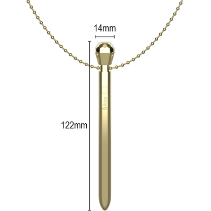 IBIZA - CLIT POCKET STIMULATOR NECKLACE USB CHARGER 12 VIBRATION MODES GOLDEN 12,2 X 1,5 - ToysByMonk