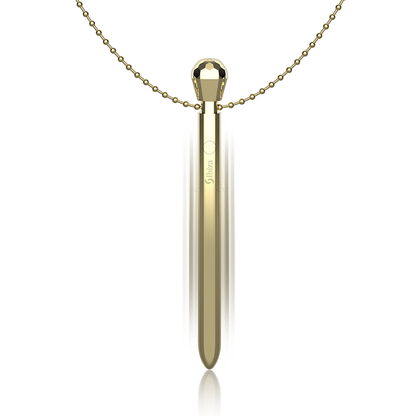 IBIZA - CLIT POCKET STIMULATOR NECKLACE USB CHARGER 12 VIBRATION MODES GOLDEN 12,2 X 1,5 - ToysByMonk