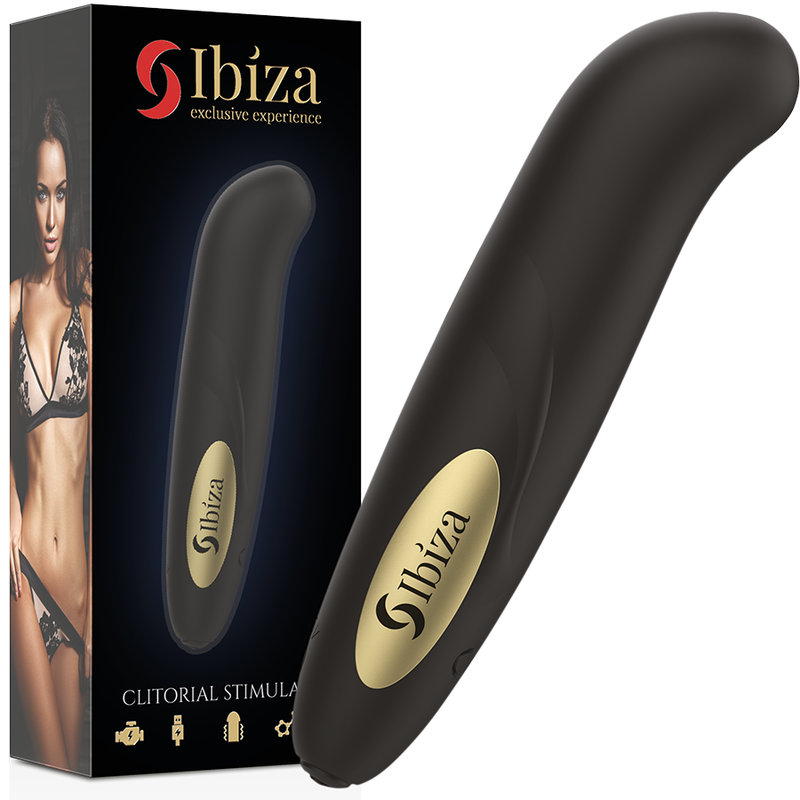 IBIZA - CLIT STIMULATOR USB CHARGER 10 VIBRATION MODES GOLDEN 13 X 2,9 IBIZA TECHNOLOGY