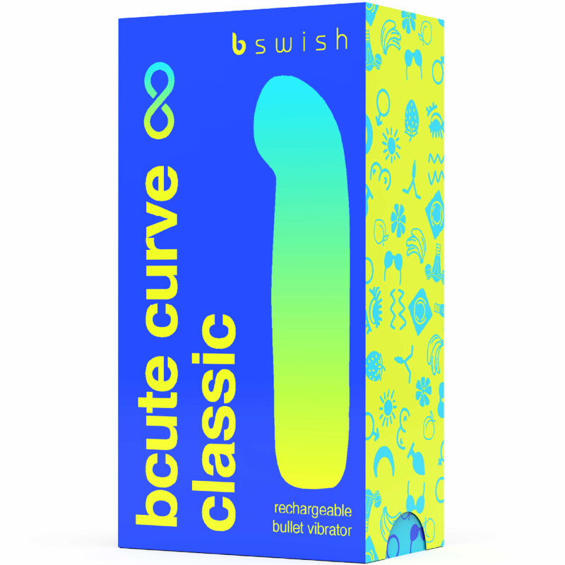 B SWISH - BCUTE CURVE INFINITE CLASSIC RECHARGEABLE VIBRATOR BLUE SILICONE - ToysByMonk