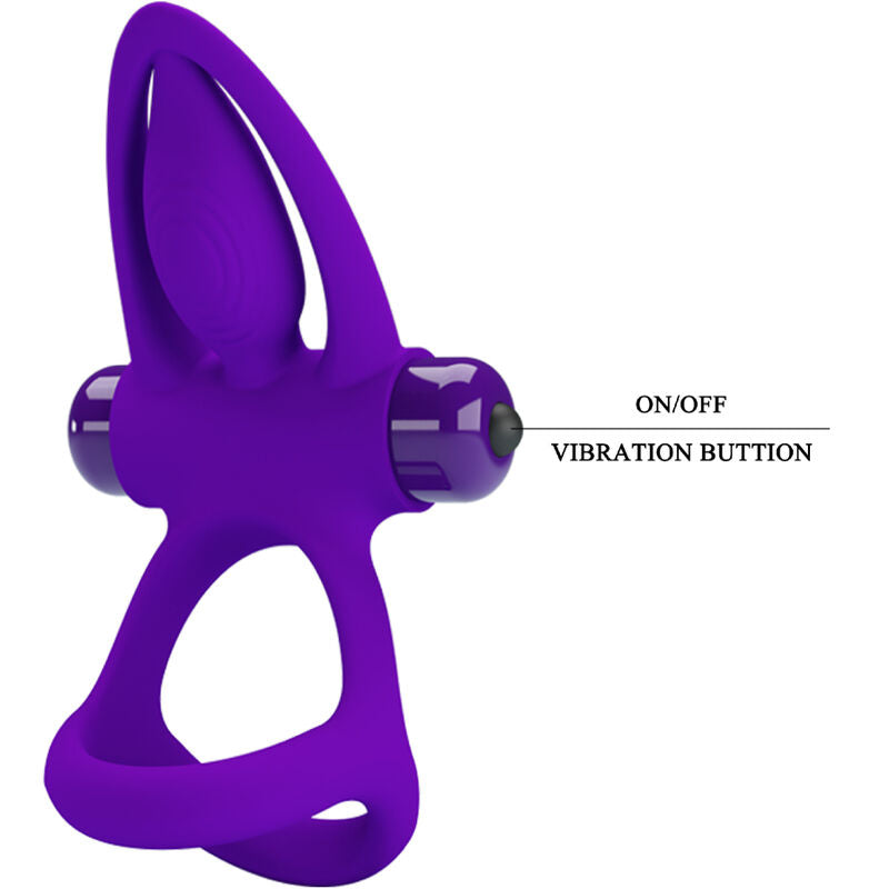 PRETTY LOVE - VIBRATOR RING 10 VIBRATIONS VIOLET SILICONE - ToysByMonk