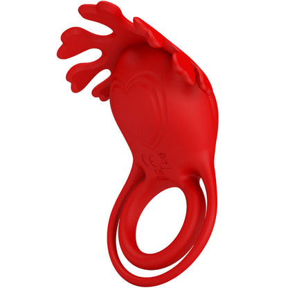 PRETTY LOVE - RUBEN VIBRATOR RING 7 VIBRATIONS SILICONE RED PRETTY LOVE MALE