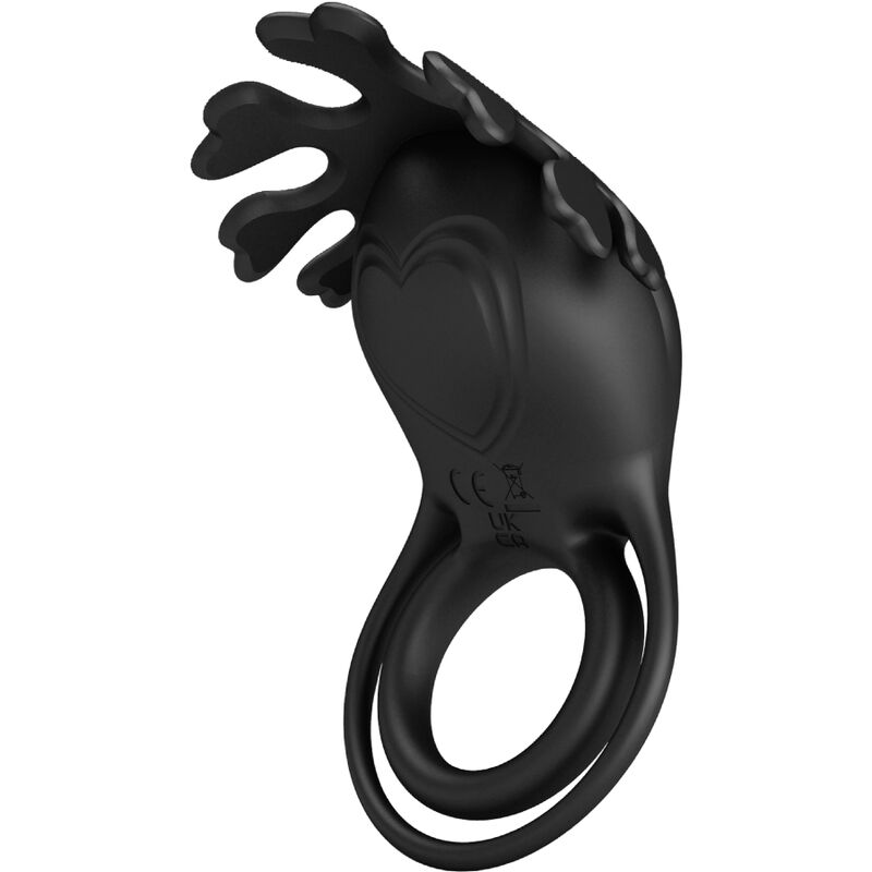 PRETTY LOVE - RUBEN VIBRATOR RING 7 VIBRATIONS BLACK SILICONE PRETTY LOVE MALE