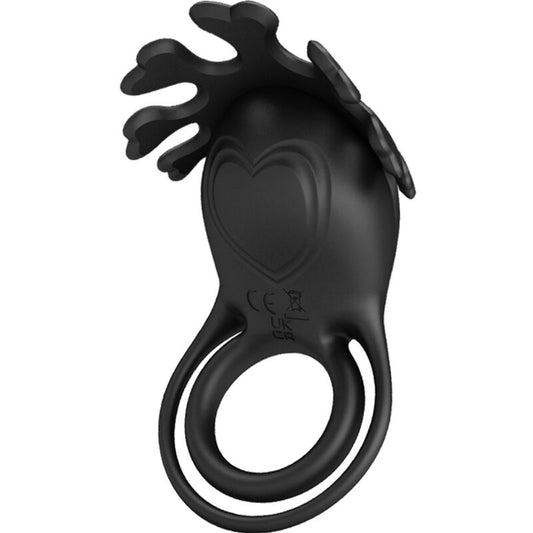 PRETTY LOVE - RUBEN VIBRATOR RING 7 VIBRATIONS BLACK SILICONE - ToysByMonk