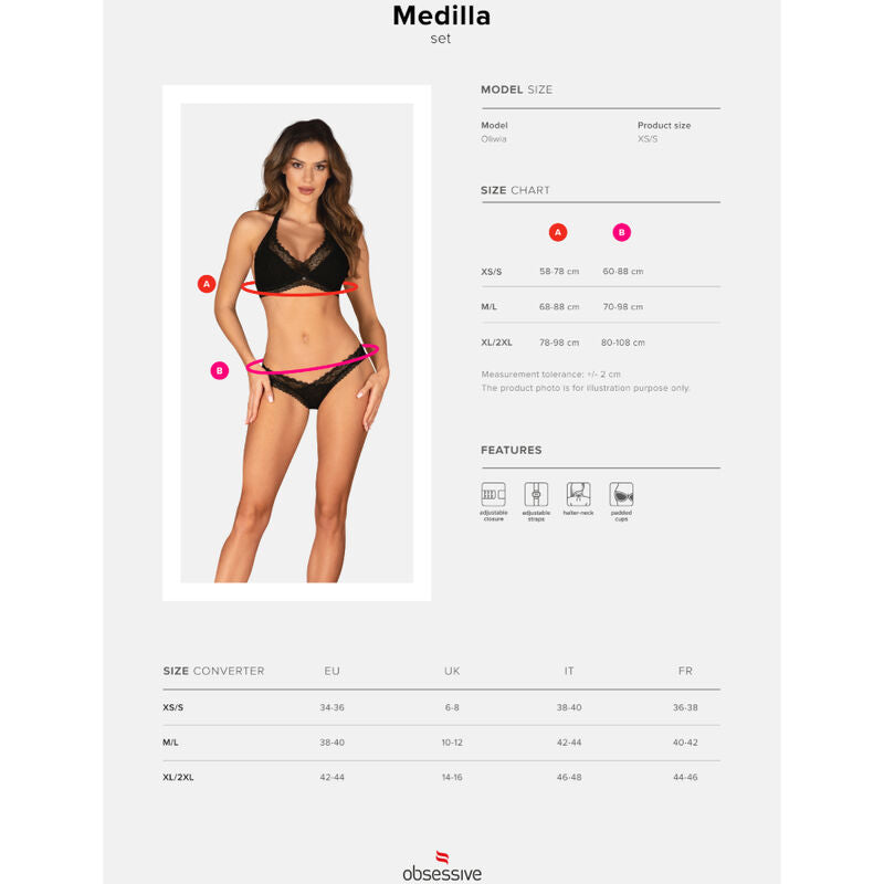 OBSESSIVE - MEDILLA SET TWO PIECES XS/S - ToysByMonk