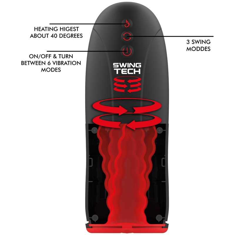 JAMYJOB - SWING-R HEATING EFFECT, SWING TECH AND VIBRATION MASTURBATOR - ToysByMonk