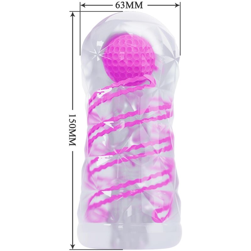 PRETTY LOVE - FANTASY MALE MASTURBATOR WITH INTERNAL SPIRAL AND TRANSPARENT BALLS PRETTY LOVE MALE