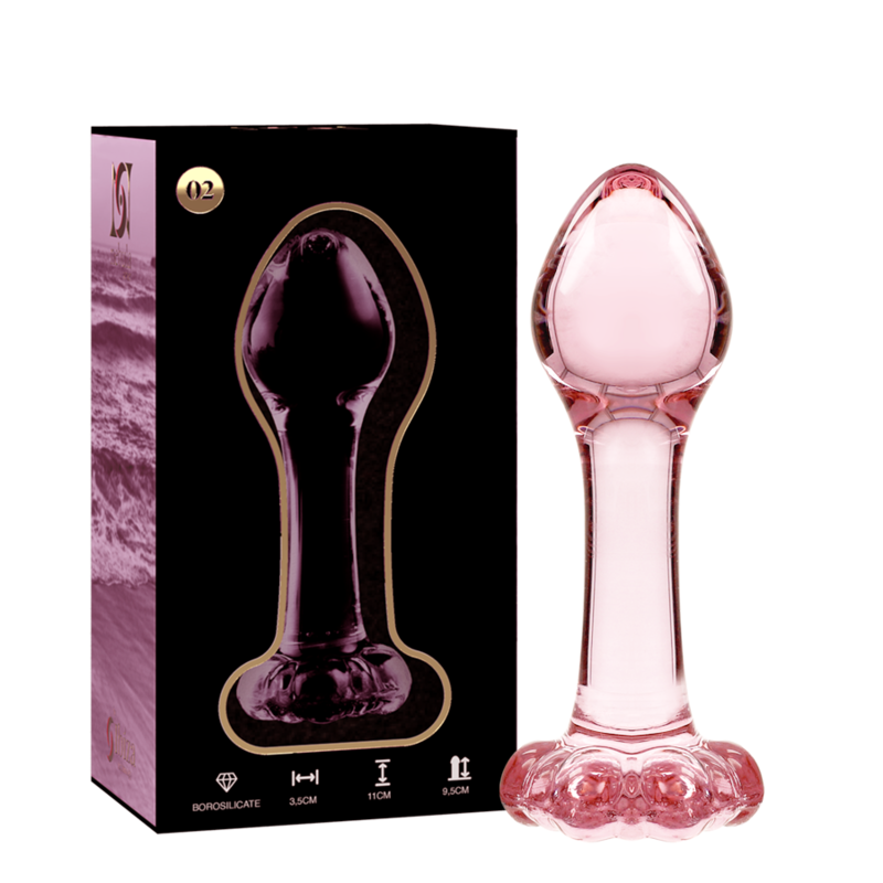 NEBULA SERIES BY IBIZA - MODEL 2 ANAL PLUG BOROSILICATE GLASS CLEAR 11 CM -O- 3.5 CM - ToysByMonk