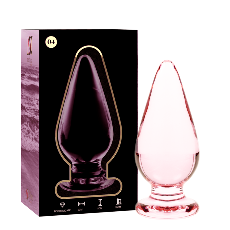NEBULA SERIES BY IBIZA - MODEL 4 ANAL PLUG BOROSILICATE GLASS CLEAR 11 CM -O- 5 CM - ToysByMonk