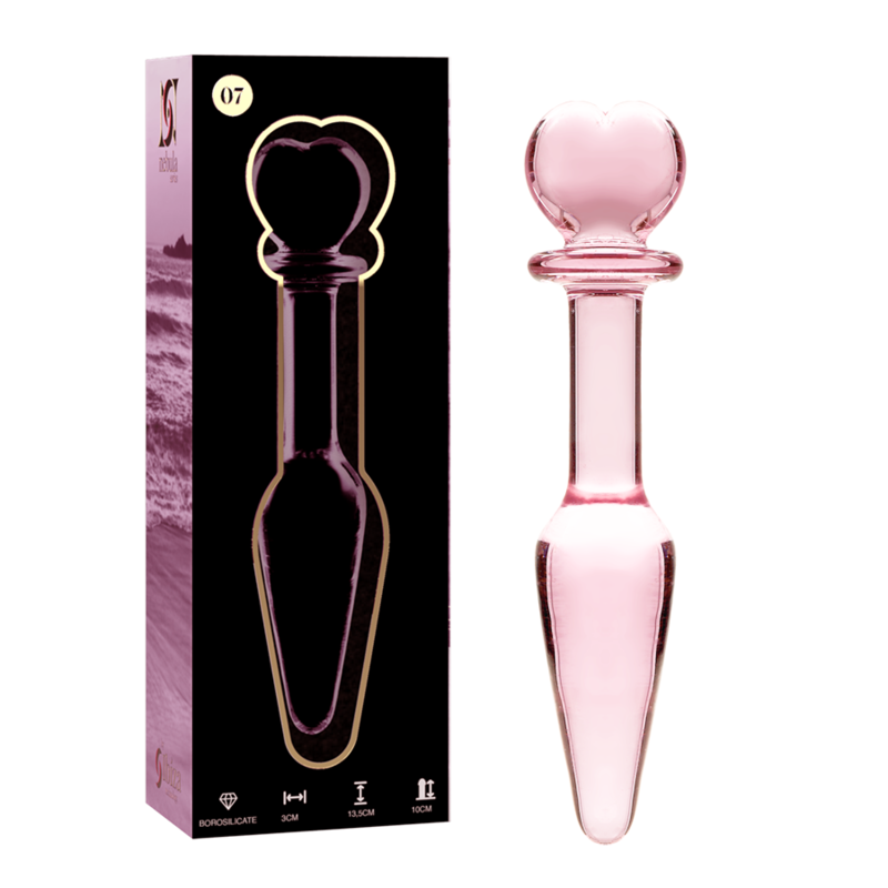 NEBULA SERIES BY IBIZA - MODEL 7 ANAL PLUG BOROSILICATE GLASS CLEAR 13.5 CM -O- 3 CM - ToysByMonk