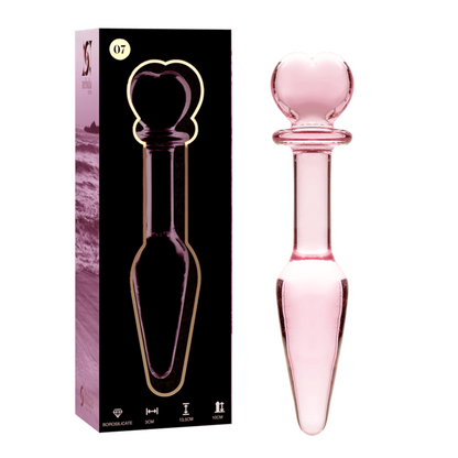 NEBULA SERIES BY IBIZA - MODEL 7 ANAL PLUG BOROSILICATE GLASS CLEAR 13.5 CM -O- 3 CM - ToysByMonk