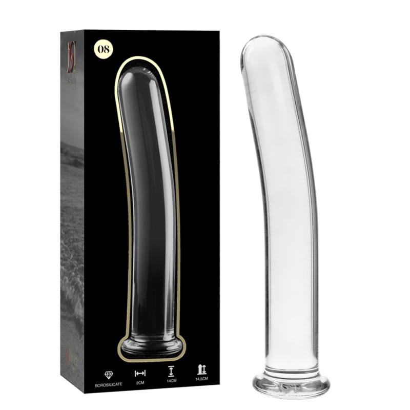 NEBULA SERIES BY IBIZA - MODEL 8 DILDO BOROSILICATE GLASS CLEAR 14.5 CM -O- 2 CM - ToysByMonk