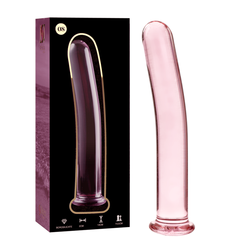 NEBULA SERIES BY IBIZA - MODEL 8 DILDO BOROSILICATE GLASS CLEAR 14.5 CM -O- 2 CM - ToysByMonk