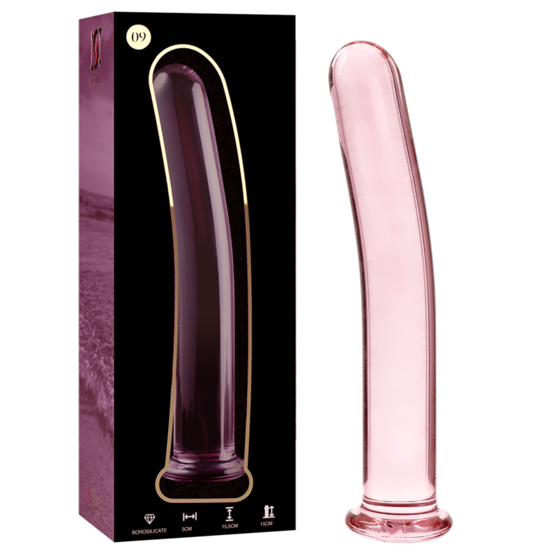 NEBULA SERIES BY IBIZA - MODEL 9 DILDO BOROSILICATE GLASS CLEAR 15.5 CM -O- 2.5 CM - ToysByMonk