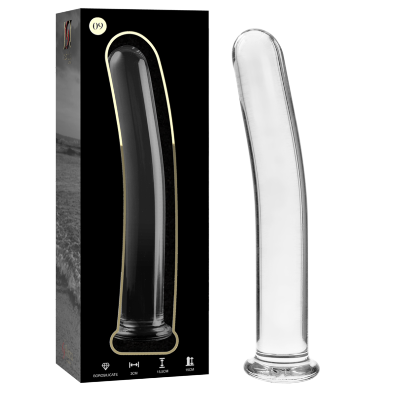 NEBULA SERIES BY IBIZA - MODEL 9 DILDO BOROSILICATE GLASS CLEAR 15.5 CM -O- 2.5 CM - ToysByMonk