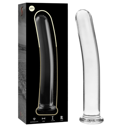 NEBULA SERIES BY IBIZA - MODEL 9 DILDO BOROSILICATE GLASS CLEAR 15.5 CM -O- 2.5 CM - ToysByMonk