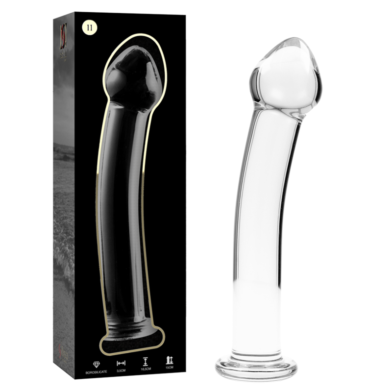 NEBULA SERIES BY IBIZA - MODEL 11 DILDO BOROSILICATE GLASS CLEAR 16 CM -O- 3 CM - ToysByMonk
