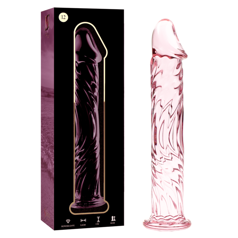NEBULA SERIES BY IBIZA - MODEL 12 DILDO BOROSILICATE GLASS CLEAR 17 CM -O- 3.5 CM - ToysByMonk