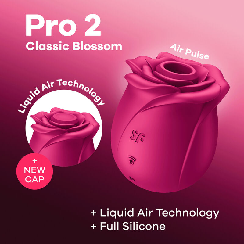SATISFYER - AIR PULSE PRO 2 CLASSIC BLOSSOM VIBRATOR SATISFYER AIR PULSE