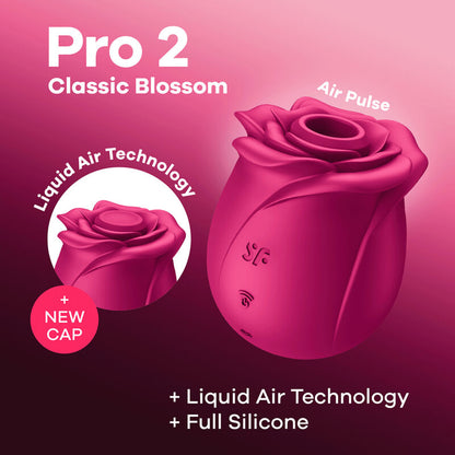 SATISFYER - AIR PULSE PRO 2 CLASSIC BLOSSOM VIBRATOR SATISFYER AIR PULSE