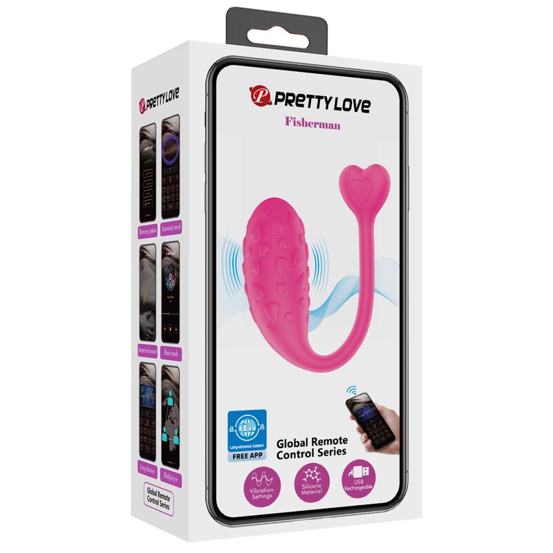 PRETTY LOVE - APP CONTROLLED PINK FISHER VIBRATING EGG PRETTY LOVE SMART