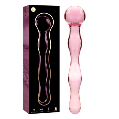NEBULA SERIES BY IBIZA - MODEL 13 DILDO BOROSILICATE GLASS CLEAR 18 CM -O- 3.5 CM - ToysByMonk