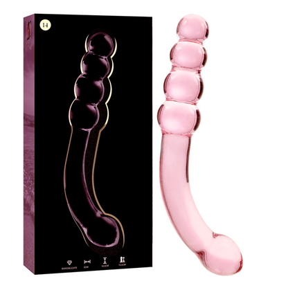 NEBULA SERIES BY IBIZA - MODEL 14 DILDO BOROSILICATE GLASS CLEAR 18.5 CM -O- 3 CM - ToysByMonk