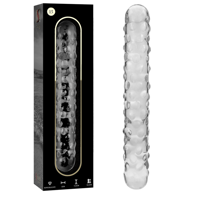 NEBULA SERIES BY IBIZA - MODEL 15 DILDO BOROSILICATE GLASS CLEAR 18.5 CM -O- 3 CM - ToysByMonk