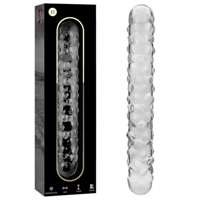 NEBULA SERIES BY IBIZA - MODEL 15 DILDO BOROSILICATE GLASS CLEAR 18.5 CM -O- 3 CM - ToysByMonk