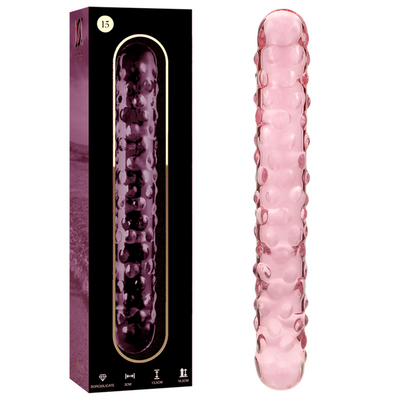 NEBULA SERIES BY IBIZA - MODEL 15 DILDO BOROSILICATE GLASS CLEAR 18.5 CM -O- 3 CM - ToysByMonk